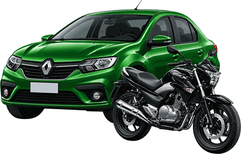 Carro e moto protegidos pela Rondusergi Auto Proteção em Aracaju